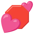 dos corazones + señal de stop