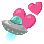 dos corazones + platillo volante