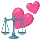 dos corazones + balanza