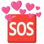 Herz mit Pfeil + SOS-Zeichen