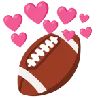 Herz mit Pfeil + Football