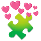 Herz mit Pfeil + Puzzleteil
