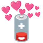 Herz mit Pfeil + schwache Batterie