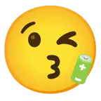 وجه يرسل قبلة + بطارية