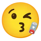 وجه يرسل قبلة + بطارية ضعيفة