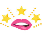 labio mordido + estrella brillante