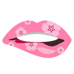 labio mordido + flor de cerezo