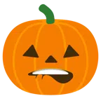 labio mordido + calabaza de Halloween