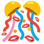 labio mordido + bola de confeti