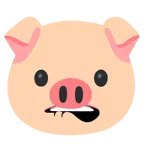 labio mordido + cara de cerdo