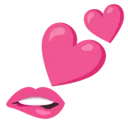 labio mordido + dos corazones