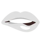 labio mordido + corazón blanco