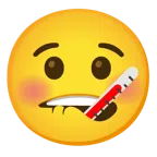 labio mordido + cara con termómetro