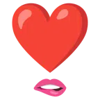 labio mordido + exclamación de corazón