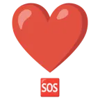 exclamación de corazón + símbolo de socorro