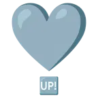 exclamación de corazón + botón UP!