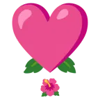 exclamación de corazón + flor de hibisco