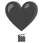 exclamación de corazón + claqueta