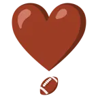 exclamación de corazón + balón de fútbol americano
