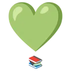exclamación de corazón + libros