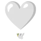exclamación de corazón + paloma