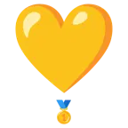 exclamación de corazón + medalla de oro