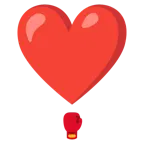 exclamación de corazón + guante de boxeo