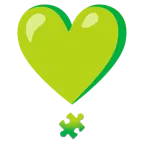 exclamación de corazón + pieza de puzle