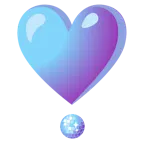 exclamación de corazón + bola de espejos