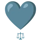exclamación de corazón + balanza