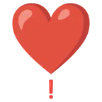 exclamación de corazón + exclamación roja