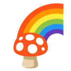 Fliegenpilz + Regenbogen