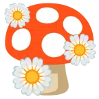 Fliegenpilz + gelbe Blüte