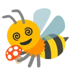 Fliegenpilz + Biene