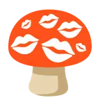 Fliegenpilz + Kussabdruck
