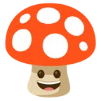 Fliegenpilz + grinsendes Gesicht