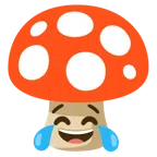 Fliegenpilz + Gesicht mit Freudentränen