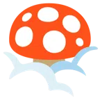 Fliegenpilz + Gesicht in Wolken