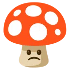 Fliegenpilz + betrübtes Gesicht