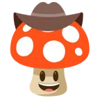 Fliegenpilz + Gesicht mit Cowboyhut