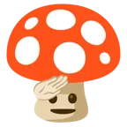 Fliegenpilz + salutierendes Gesicht