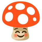 Fliegenpilz + lächelndes Gesicht