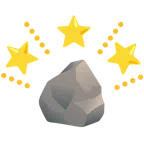 Felsen + funkelnder Stern