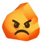 Felsen + schmollendes Gesicht