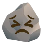 Felsen + entschlossenes Gesicht