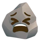 Felsen + müdes Gesicht