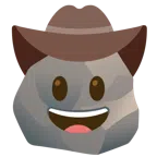 Felsen + Gesicht mit Cowboyhut
