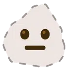 Felsen + gestricheltes Gesicht
