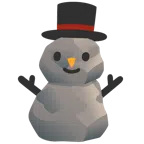 Felsen + Schneemann ohne Schneeflocken