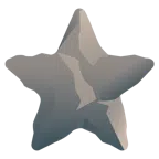 Felsen + weißer mittelgroßer Stern